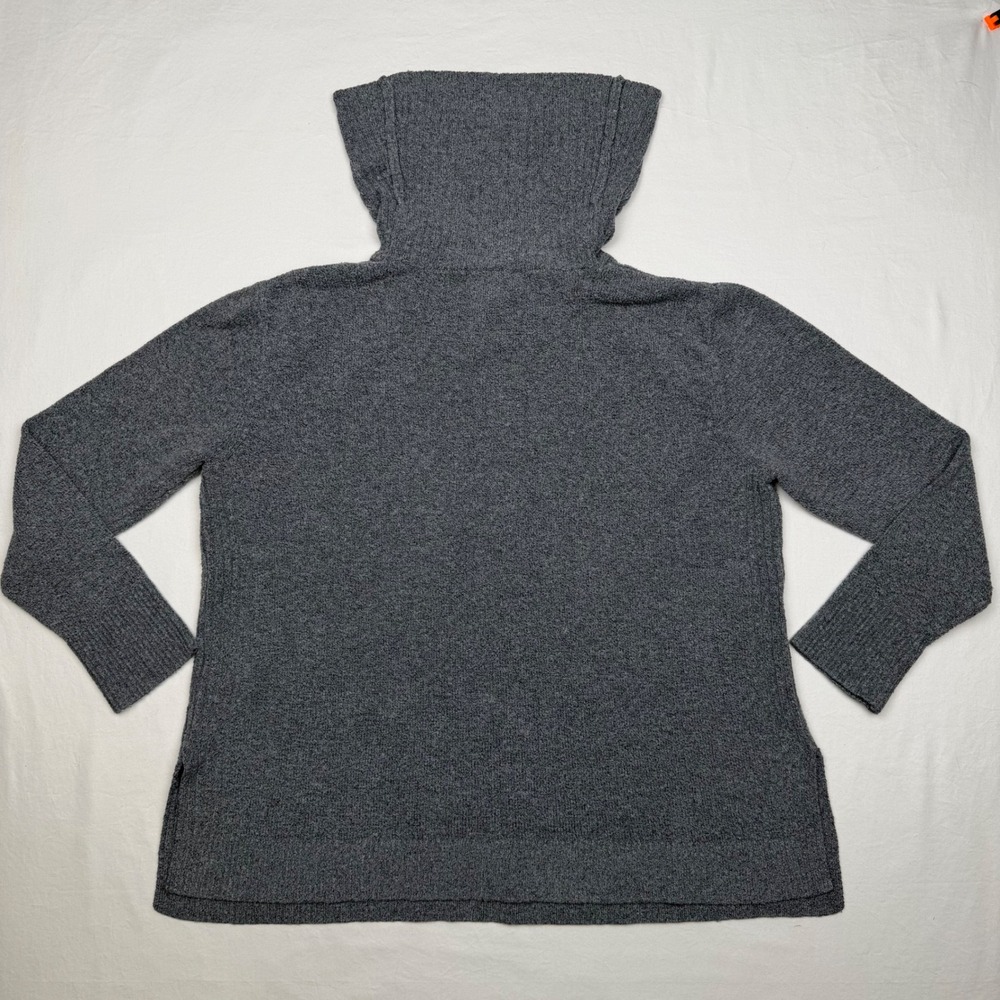 Pink Rose Women Medium Grey Roll Neck Sweater 3/4 Sleeve Casual Cozy Knit - Picture 7 of 10